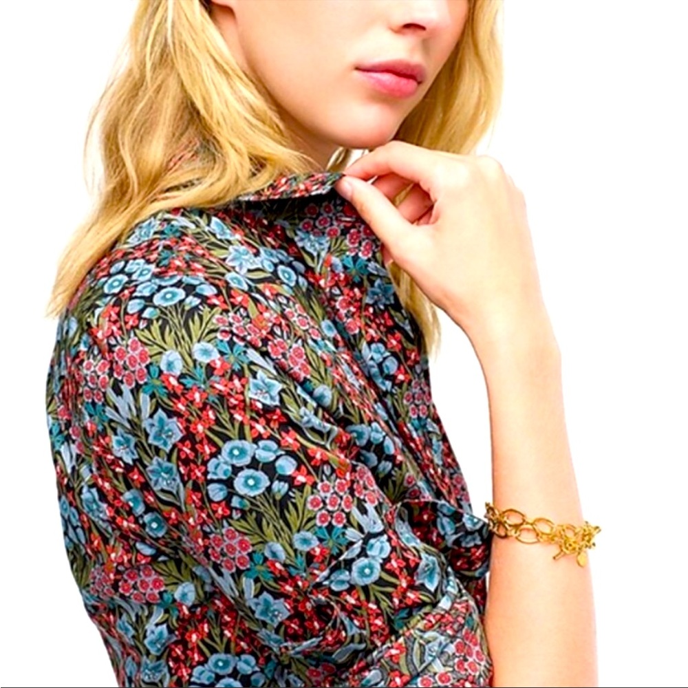 J. Crew Perfect shirt Liberty primrose floral